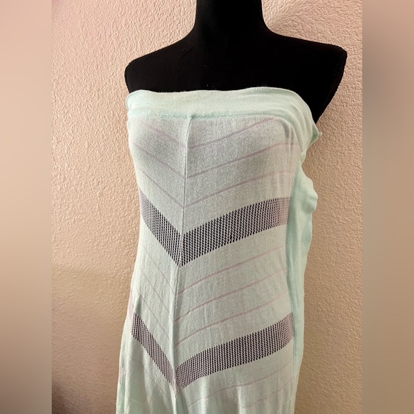 Ioanna Kourbela Mint Green Strapless Knit Jumpsuit Size Small - Picture 6 of 15